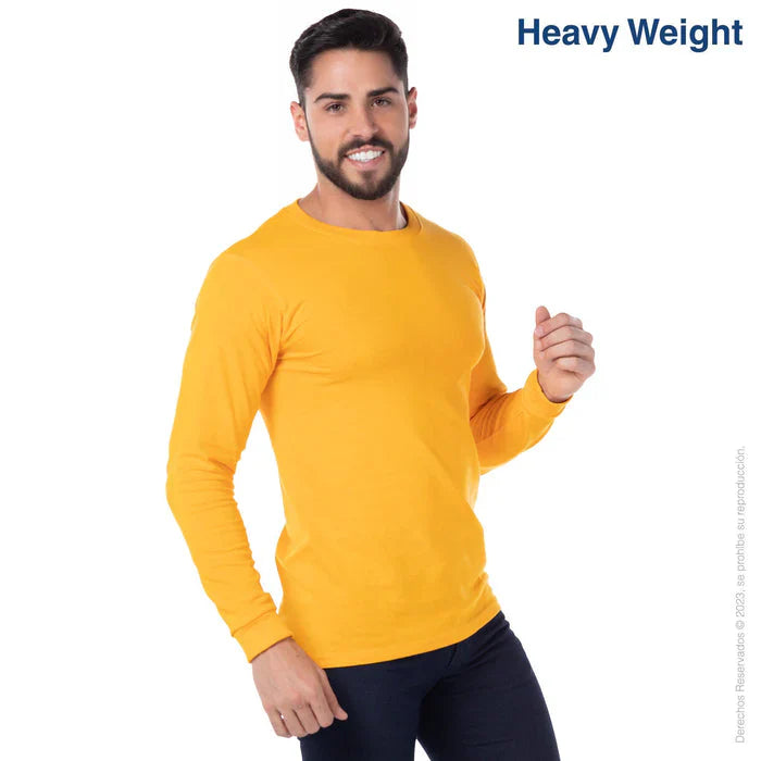 Men’s Heavy Weight Crew Neck Long Sleeve T Shirt
