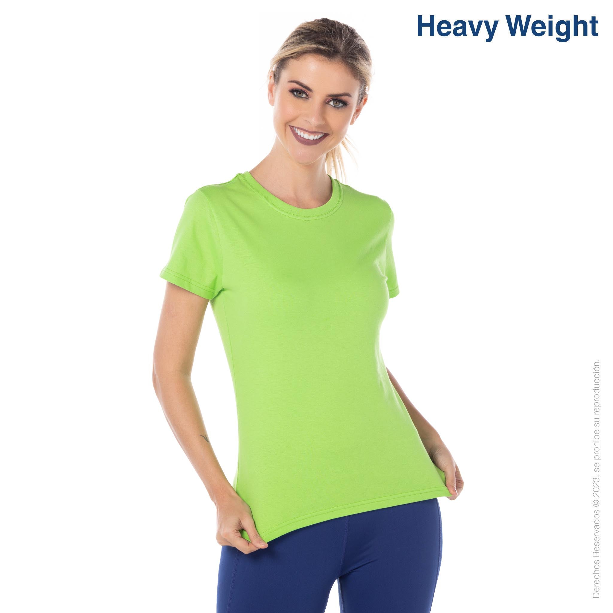 Women’s Heavy Weight Crew Neck Short Sleeve Silhouette T-Shirt