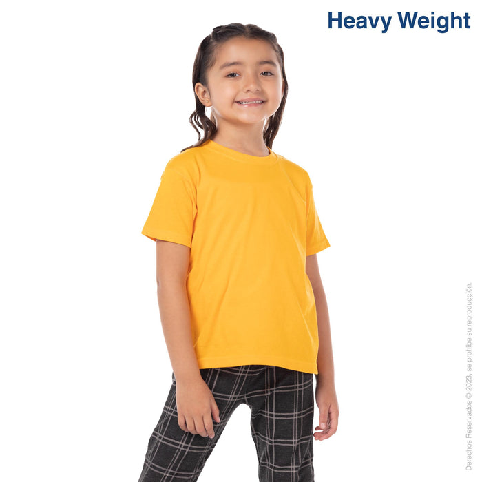 Kid’s Unisex Heavy Weight Crew Neck Short Sleeve T-Shirt